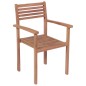 Stapelbare Gartenstühle mit Kissen 6 Stk. Massivholz Teak Stapelbare Gartenstühle mit Kissen 6 Stk. Massivholz Teak