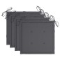 vidaXL Gartenstühle 4 Stk. mit Kissen Massivholz Teak vidaXL Gartenstühle 4 Stk. mit Kissen Massivholz Teak