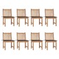vidaXL Gartenstühle 8 Stk. mit Kissen Massivholz Teak vidaXL Gartenstühle 8 Stk. mit Kissen Massivholz Teak