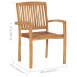 vidaXL Stapelbare Gartenstühle mit Kissen 4 Stk. Massivholz Teak vidaXL Stapelbare Gartenstühle mit Kissen 4 Stk. Massivholz Teak