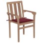 vidaXL Stapelbare Gartenstühle mit Kissen 6 Stk. Massivholz Teak vidaXL Stapelbare Gartenstühle mit Kissen 6 Stk. Massivholz Teak