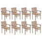 vidaXL Stapelbare Gartenstühle mit Kissen 8 Stk. Massivholz Teak vidaXL Stapelbare Gartenstühle mit Kissen 8 Stk. Massivholz Teak