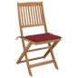 vidaXL Klappbare Gartenstühle 6 Stk. mit Kissen Massivholz Akazie vidaXL Klappbare Gartenstühle 6 Stk. mit Kissen Massivholz Akazie