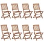 vidaXL Klappbare Gartenstühle 8 Stk. mit Kissen Massivholz Akazie vidaXL Klappbare Gartenstühle 8 Stk. mit Kissen Massivholz Akazie