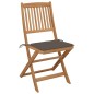 vidaXL Klappbare Gartenstühle 8 Stk. mit Kissen Massivholz Akazie vidaXL Klappbare Gartenstühle 8 Stk. mit Kissen Massivholz Akazie