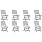 vidaXL Klappbare Gartenstühle 8 Stk. mit Kissen Massivholz Akazie vidaXL Klappbare Gartenstühle 8 Stk. mit Kissen Massivholz Akazie