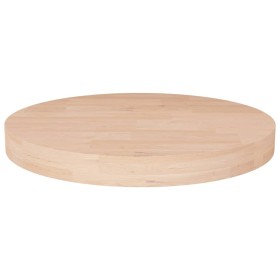 vidaXL Runde Tischplatte Ø50x4 cm Unbehandeltes Massivholz Eiche