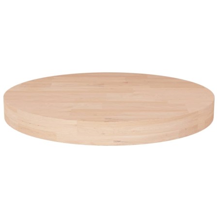 vidaXL Runde Tischplatte Ø50x4 cm Unbehandeltes Massivholz Eiche