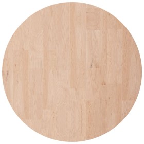 vidaXL Runde Tischplatte Ø50x4 cm Unbehandeltes Massivholz Eiche