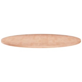 vidaXL Runde Tischplatte Ø80x1,5 cm Unbehandeltes Massivholz Eiche