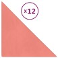 vidaXL Wandpaneele 12 Stk. Rosa 30x30 cm Samt 0,54 m² vidaXL Wandpaneele 12 Stk. Rosa 30x30 cm Samt 0,54 m²