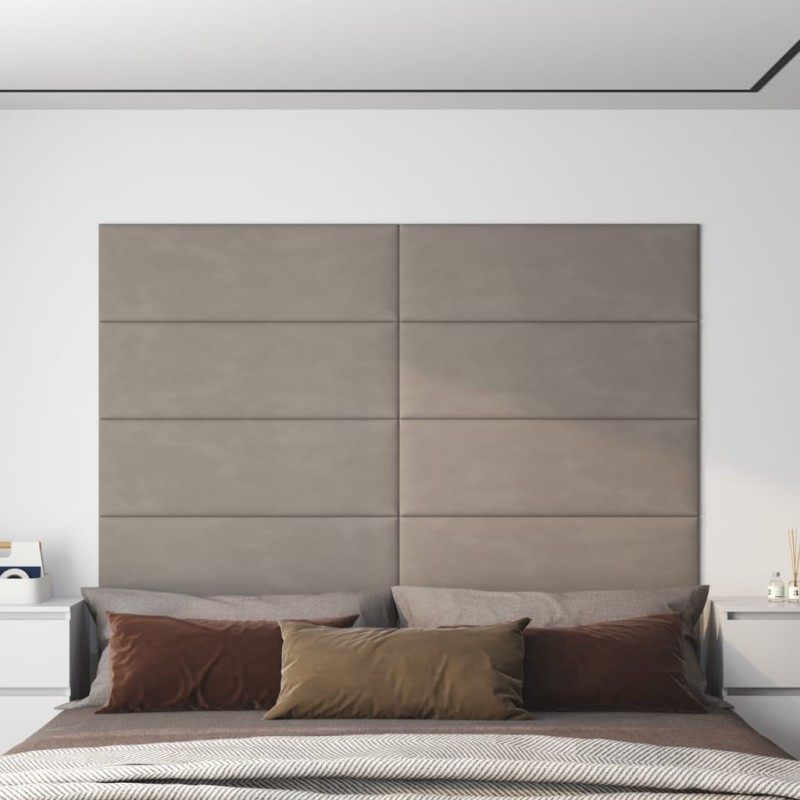 vidaXL Wandpaneele 12 Stk. Hellgrau 90x30 cm Samt 3,24 m² vidaXL Wandpaneele 12 Stk. Hellgrau 90x30 cm Samt 3,24 m²