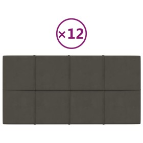 vidaXL Wandpaneele 12 Stk. Dunkelgrau 60x30 cm Samt 2,16 m²