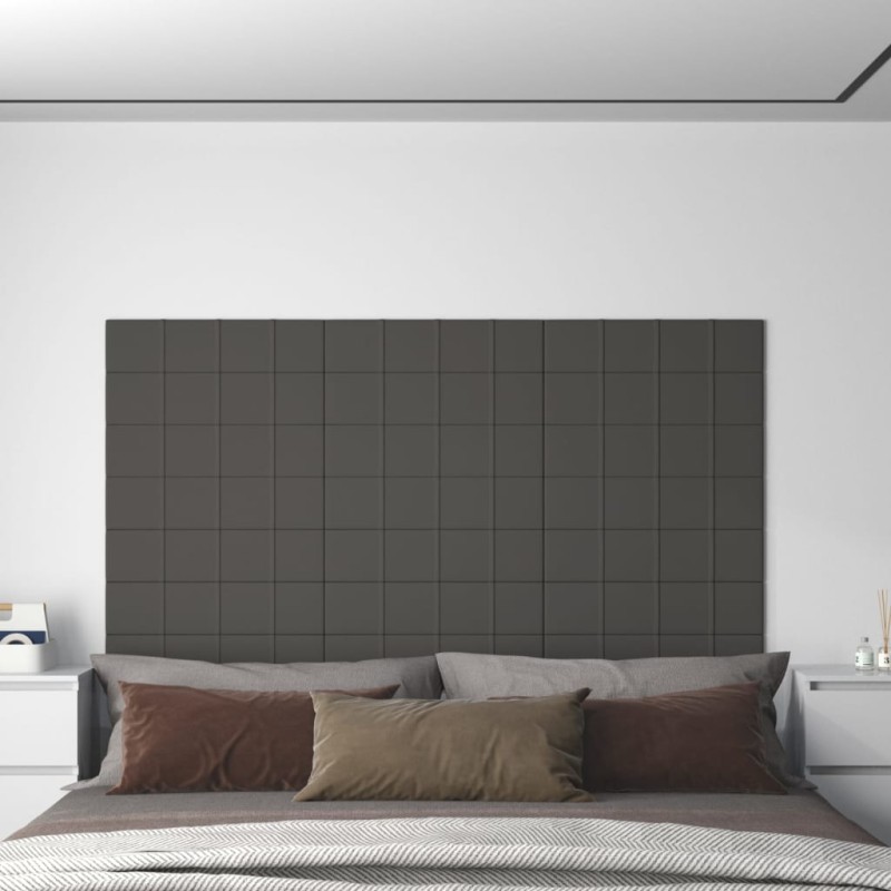 vidaXL Wandpaneele 12 Stk. Dunkelgrau 60x15 cm Stoff 1,08 m² vidaXL Wandpaneele 12 Stk. Dunkelgrau 60x15 cm Stoff 1,08 m²