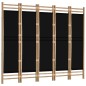 vidaXL 5-tlg. Paravent Faltbar 200 cm Bambus und Canvas vidaXL 5-tlg. Paravent Faltbar 200 cm Bambus und Canvas