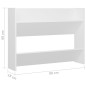 vidaXL Wand-Schuhschrank Weiß 80x18x60 cm Holzwerkstoff vidaXL Wand-Schuhschrank Weiß 80x18x60 cm Holzwerkstoff