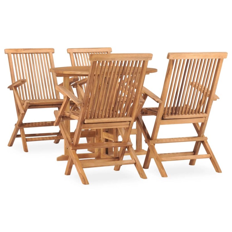 vidaXL 5-tlg. Garten-Essgruppe Klappbar Massivholz Teak vidaXL 5-tlg. Garten-Essgruppe Klappbar Massivholz Teak