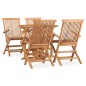 vidaXL 5-tlg. Garten-Essgruppe Klappbar Massivholz Teak vidaXL 5-tlg. Garten-Essgruppe Klappbar Massivholz Teak