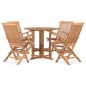 vidaXL 5-tlg. Garten-Essgruppe Klappbar Massivholz Teak vidaXL 5-tlg. Garten-Essgruppe Klappbar Massivholz Teak