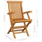 vidaXL 5-tlg. Garten-Essgruppe Klappbar Massivholz Teak vidaXL 5-tlg. Garten-Essgruppe Klappbar Massivholz Teak