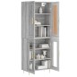 Highboard Grau Sonoma 69,5x34x180 cm Holzwerkstoff Highboard Grau Sonoma 69,5x34x180 cm Holzwerkstoff