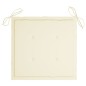 vidaXL Essstühle 8 Stk. mit Creme Kissen Massivholz Teak vidaXL Essstühle 8 Stk. mit Creme Kissen Massivholz Teak
