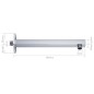 vidaXL Duscharm Quadratisch Edelstahl 201 Silbern 30 cm vidaXL Duscharm Quadratisch Edelstahl 201 Silbern 30 cm