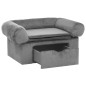 vidaXL Hundesofa mit Schublade Grau 75x50x38 cm Plüsch vidaXL Hundesofa mit Schublade Grau 75x50x38 cm Plüsch