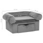 vidaXL Hundesofa mit Schublade Grau 75x50x38 cm Plüsch vidaXL Hundesofa mit Schublade Grau 75x50x38 cm Plüsch