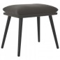 vidaXL Relaxsessel mit Hocker Dunkelgrau Samt vidaXL Relaxsessel mit Hocker Dunkelgrau Samt