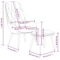 vidaXL Relaxsessel mit Hocker Dunkelgrau Samt vidaXL Relaxsessel mit Hocker Dunkelgrau Samt