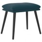 vidaXL Relaxsessel mit Hocker Blau Samt vidaXL Relaxsessel mit Hocker Blau Samt