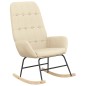vidaXL Schaukelsessel mit Hocker Creme Stoff vidaXL Schaukelsessel mit Hocker Creme Stoff