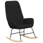 vidaXL Schaukelsessel mit Hocker Schwarz Stoff vidaXL Schaukelsessel mit Hocker Schwarz Stoff
