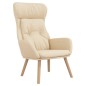 vidaXL Relaxsessel mit Hocker Creme Stoff vidaXL Relaxsessel mit Hocker Creme Stoff