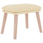 vidaXL Relaxsessel mit Hocker Creme Stoff vidaXL Relaxsessel mit Hocker Creme Stoff