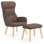 vidaXL Relaxsessel mit Hocker Taupe Stoff vidaXL Relaxsessel mit Hocker Taupe Stoff