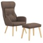 vidaXL Relaxsessel mit Hocker Taupe Stoff vidaXL Relaxsessel mit Hocker Taupe Stoff