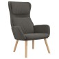 vidaXL Relaxsessel mit Hocker Dunkelgrau Samt vidaXL Relaxsessel mit Hocker Dunkelgrau Samt