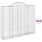 vidaXL Gabionen mit Hochbogen 10 Stk 200x30x160/180cm Verzinktes Eisen vidaXL Gabionen mit Hochbogen 10 Stk 200x30x160/180cm Verzinktes Eisen