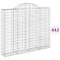vidaXL Gabionen mit Hochbogen 12 Stk 200x30x160/180cm Verzinktes Eisen vidaXL Gabionen mit Hochbogen 12 Stk 200x30x160/180cm Verzinktes Eisen