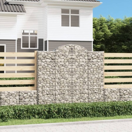 vidaXL Gabionen mit Hochbogen 5 Stk. 200x30x180/200cm Verzinktes Eisen