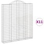 vidaXL Gabionen mit Hochbogen 11 Stk 200x30x220/240cm Verzinktes Eisen vidaXL Gabionen mit Hochbogen 11 Stk 200x30x220/240cm Verzinktes Eisen