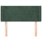 vidaXL Kopfteil mit Ohren Dunkelgrün 83x16x78/88 cm Samt