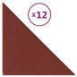 vidaXL Wandpaneele 12 Stk. Weinrot 30x30 cm Kunstleder 0,54 m² vidaXL Wandpaneele 12 Stk. Weinrot 30x30 cm Kunstleder 0,54 m²