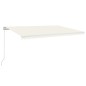 vidaXL Markise Manuell Einziehbar mit LED 500x350 cm Creme vidaXL Markise Manuell Einziehbar mit LED 500x350 cm Creme