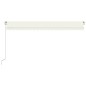 vidaXL Markise Manuell Einziehbar mit LED 500x350 cm Creme vidaXL Markise Manuell Einziehbar mit LED 500x350 cm Creme