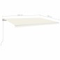 vidaXL Markise Manuell Einziehbar mit LED 500x350 cm Creme vidaXL Markise Manuell Einziehbar mit LED 500x350 cm Creme