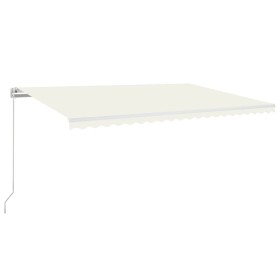 vidaXL Markise Manuell Einziehbar mit LED 500x300 cm Creme