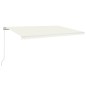 vidaXL Markise Manuell Einziehbar mit LED 500x300 cm Creme vidaXL Markise Manuell Einziehbar mit LED 500x300 cm Creme